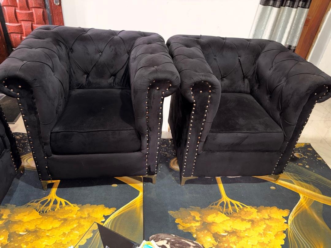Elegant Black Sofa Set